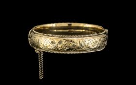 Silver Bangle of Superior Form and Decoration.