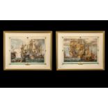 Two Framed and Glazed Naval Prints one of the battle of Trafalgar,
