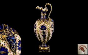 Royal Crown Derby Impressive - Old Imari Pattern Claret Jug with Gold Band with Pleasing Design /