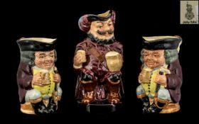 Royal Doulton Trio of Hand Painted Toby Jugs ( 3 ) Comprises 1/ ' Falstaff ' Variation 2/3 Holds