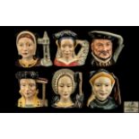 Royal Doulton Character Jugs To Include Henry VIII D6642, And Five Wives.