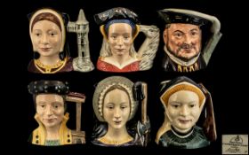 Royal Doulton Character Jugs To Include Henry VIII D6642, And Five Wives.