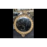 Large and Impressive Reproduction Regency Style Gilded Resin Mirror, crowned with an eagle, above