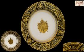 Sevres - Signed Napoleon I - First Empire Pair of Porcelain Cabinet Plates,