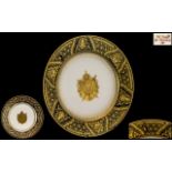 Sevres - Signed Napoleon I - First Empire Pair of Porcelain Cabinet Plates,