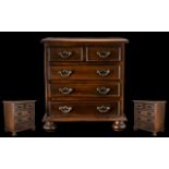Victorian Period - Fine Quality Mahogany Apprentice Piece Chest of Drawers. c.1880's.