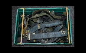 Large Collection of Military Belts. Collection of vintage military belts, 20 plus, see photograph.