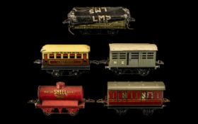 Hornby Series Hand Painted Metal Railway Wagons - All with Boxes c.1940's - 1950's.