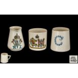 W.H.Goss - Three Pieces of Heraldic Ware Jug with VR Cypher.