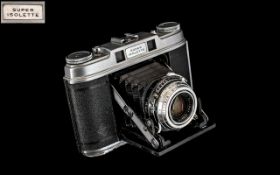 Agfa Super Isolette 6x6 Folding Camera on 120 Film with Coupled Range finder with Agfa Solinar 1,3,