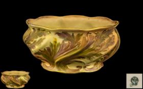 Royal China Works Grainger & Co Large Hand Painted Bowl of Pleasing Proportions with ' Swirling