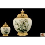 Alexandria Porcelain Works Royal Vienna Austria - Large and Impressive Porcelain Globular Shaped