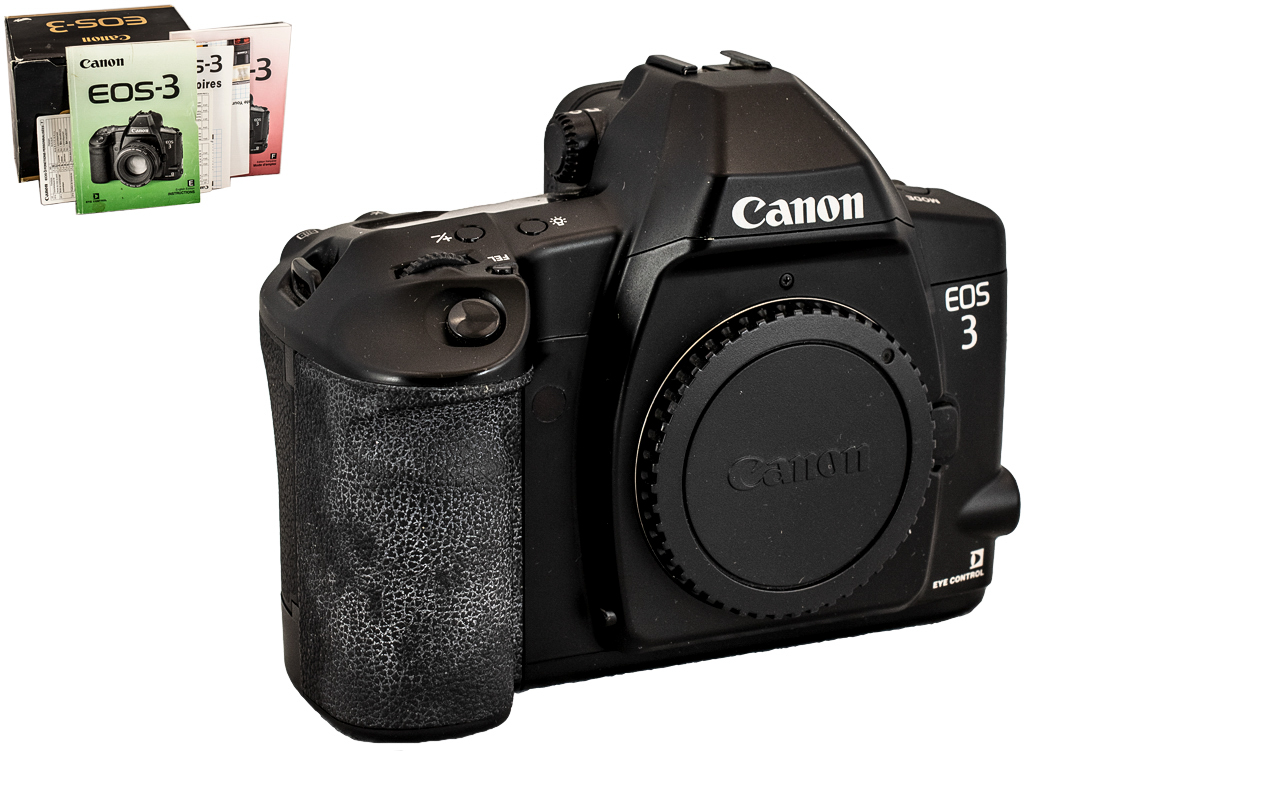 Canon EOS - 3 Proffesional High Quality 35mm SLR Film Camera with Higher Eye Control - Speed
