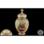 Royal Worcester Hand Painted Kerr and Binns Large and Impressive 19th Century Persian Style Ovoid