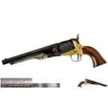 Samuel Colt - Superb Model 1850 Navy Percussion Revolver Revolving Belt Pistol of Navel Caliber (