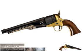 Samuel Colt - Superb Model 1850 Navy Percussion Revolver Revolving Belt Pistol of Navel Caliber (