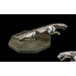 Car Mascot Iconic Figure - An Original Jaguer Chrome Figure of a Leaping Cat Sculpture Figure,