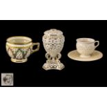 Royal China Works Worcester - Grainger & Co Collection of Small Reticulated Porcelain Pieces.