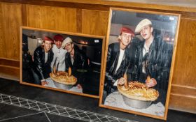 Coronation Street Interest - Two Large Framed Photographs of Coronation Street's Steve and Andy