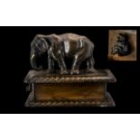 Black Forrest Late 19th Century Large and Impressive Carved Wooden Rectangular Shaped Box,