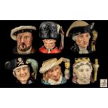 Five Royal Doulton Character Jugs To Include Long John Silver D6335, Scaramouche D6814,