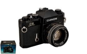 Chinon CE Memotron Electronic Camera 55mm F.17. With Chinon Zoom Lens 1.1.7.1.55mm 269541.