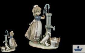 Lladro - Hand Painted Porcelain Figure ' Summer on The Farm ' Model No 5285,