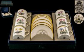 Royal Worcester ( 12 ) Piece Bone China Coffee Service.