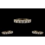 Ladies 1920's - White Gold and Diamond Set Half Eternity Ring,