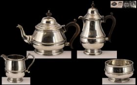 A Superb Quality and Stylish 1920's Matched Sterling Silver - Tea for Two ( 4 ) Piece Tea Service.