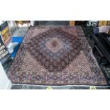 A Genuine Excellent Quality Iranian Carpet/Rug decorated in a bespoke floral design on a beige