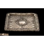 Late Victorian Period Nice Quality Ornate / Fancy Silver Embossed and Highly Decorative Small Tray