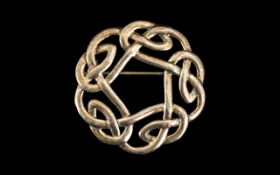 Celtic Design Silver Scottish Brooch.