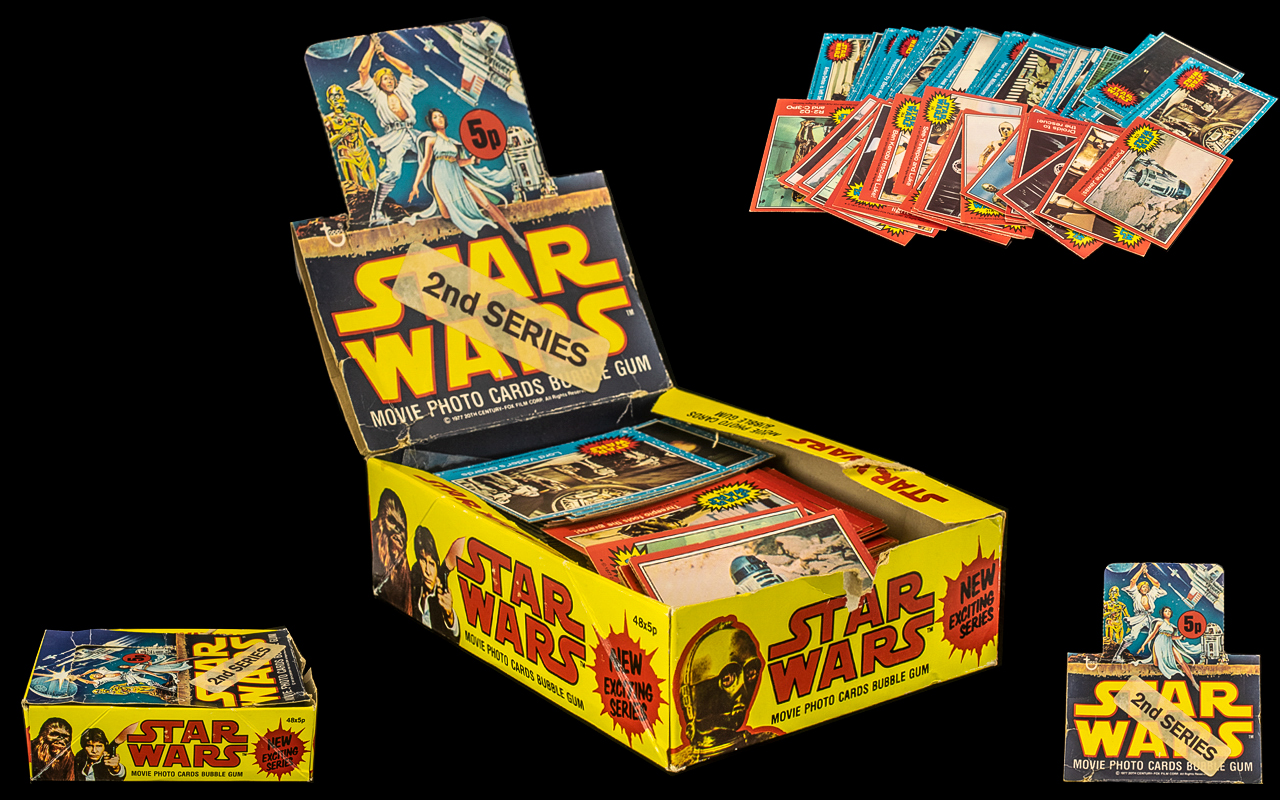 Star Wars - 2nd Edition 1970's Shop Display Boxed Set of Movie Photo Bubble Gum Trade Cards,