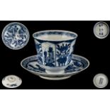 Antique Chinese Blue and White Decorated