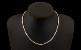 9ct Gold Pearl Necklace with 9ct Gold Cl