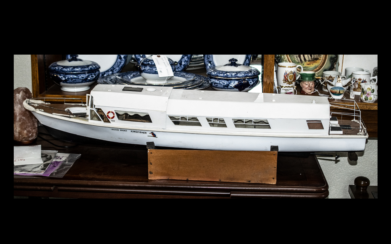 Model Cruiser Boat Marked Norfolk Marine