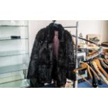 Vintage Ladies Black Mink Short Jacket.