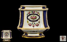 Royal Crown Derby Excellent Quality Hand Painted Floral Vase,