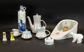 Poole Pottery Coffee Set & Assorted Porcelain, comprising: Poole Pottery Coffee Pot, Milk Jug,