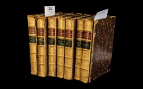 Set of ( 7 ) Leather Bound Books Titled ' Old and New ' London by Edward Watford,