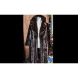Beautiful Full Length Mink Coat in rich brown colour, made by Revillon of Paris & New York.