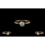 Ladies 18ct Gold Single Stone Diamond Ring.