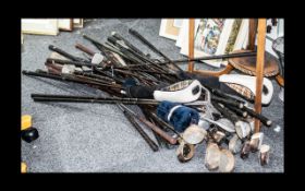 Approx ( 65 ) Vintage Golfing Irons. Various Clubs and Makers.