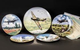 RAF Ltd ED Aircraft Plates Five in total with certificates. One is Coalport and Four Royal Doulton.