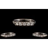 14ct White Gold Attractive 5 Stone Diamond Set Ring. Marked 14ct to Interior of Shank. The Round