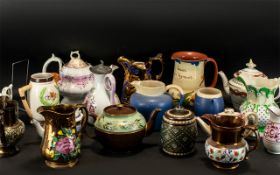 Large Collection of Jugs & Teapots, 19 items in total,