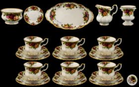 Royal Albert Old Country Roses, 23 Pieces To Include 6 Trios, 2 x Sugars, Cream Jug,