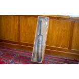 Antique Cricket Bat with a presentation silver plaque attached reading 'Presented To A Bramhall by