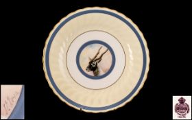 Mintons - Late 19th Century Hand Painted and Signed Cabinet Plate. Date 1900. Study of Black